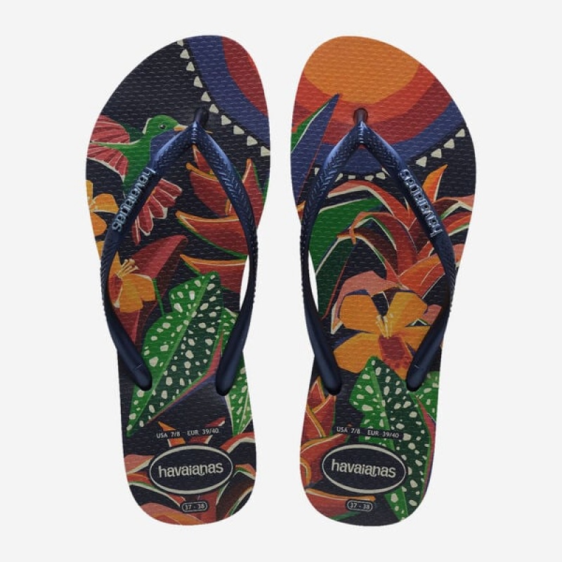 Havaianas Slim Tropical Flip Flops Damen | 5180BNFSV